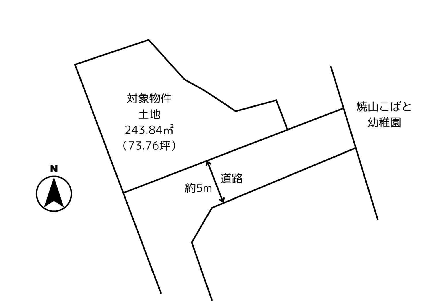 呉市押込西平町　土地　敷地概略図
